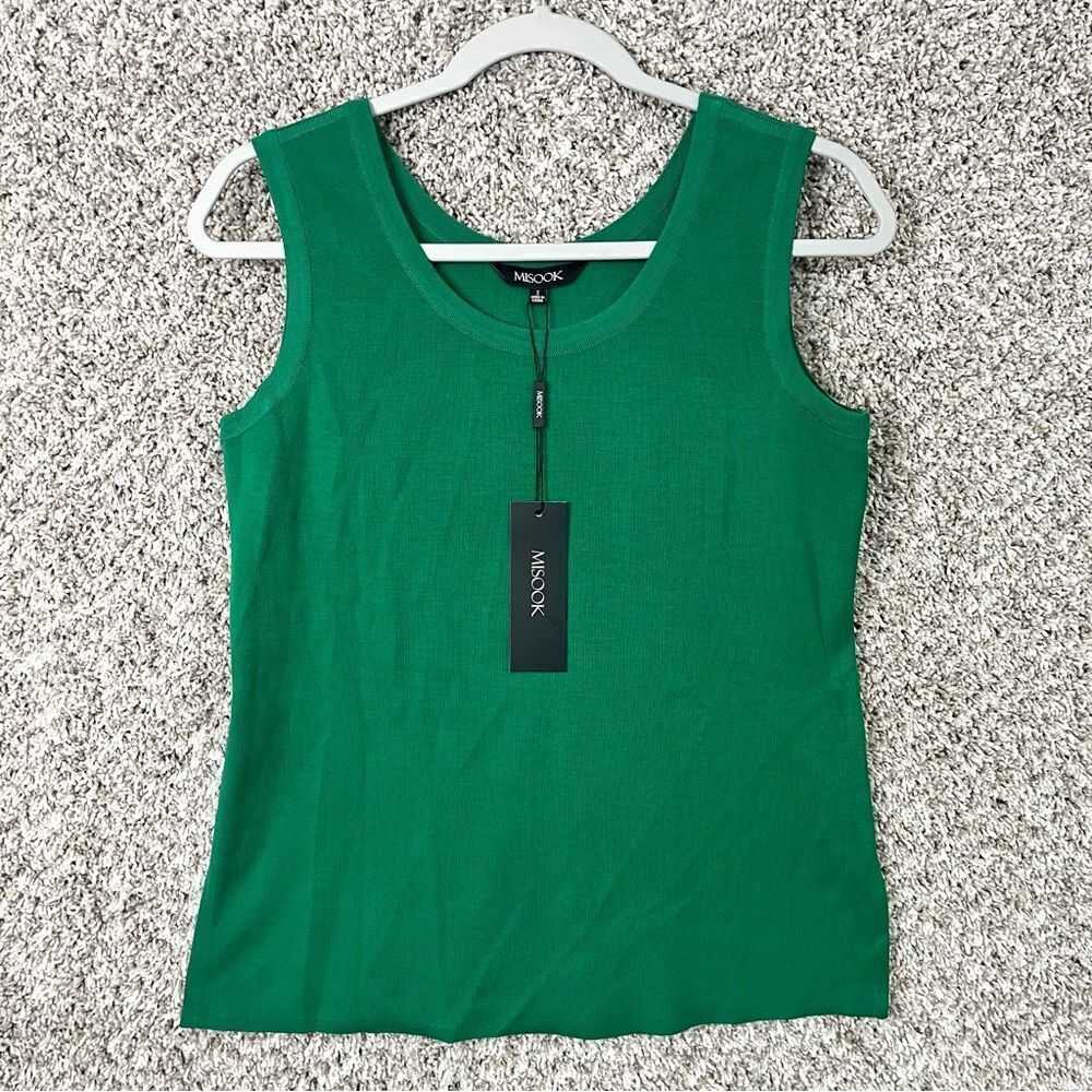 Misook Green Sleeveless Tank Top